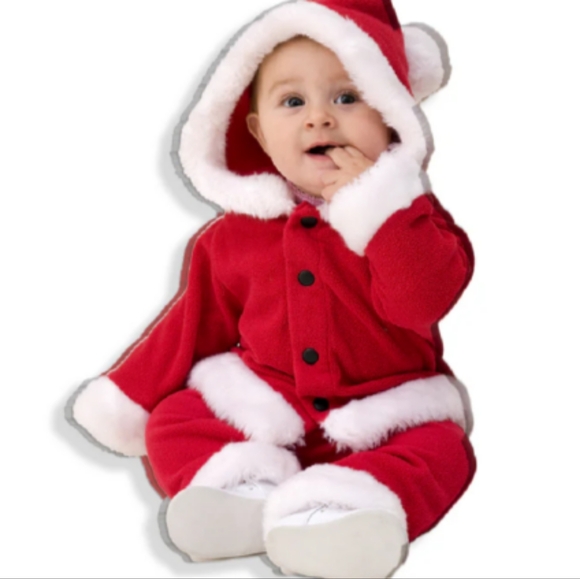 Baby Santa Suit Christmas Holiday Festive Gift Cosplay Themed Event Winter - Picture 13 of 13
